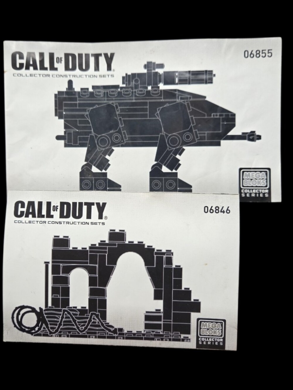 Mega Bloks Call Of Duty Collector Construction "Manuals" For Sets - 06846/06855
